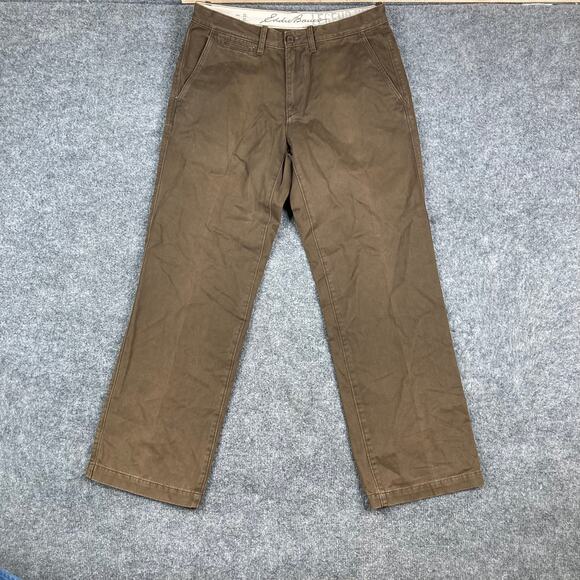 Eddie Bauer Other - Eddie Bauer Pants Mens 33x32 Brown Straight Leg Casual Chino Cotton